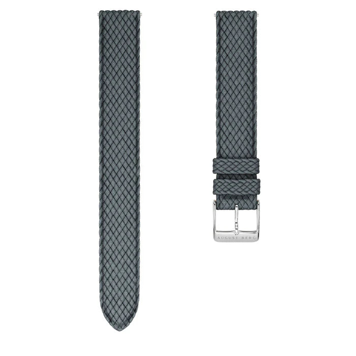 Grey Perlon Silver Buckle Strap