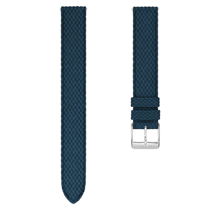 Indigo Perlon Silver Buckle Strap
