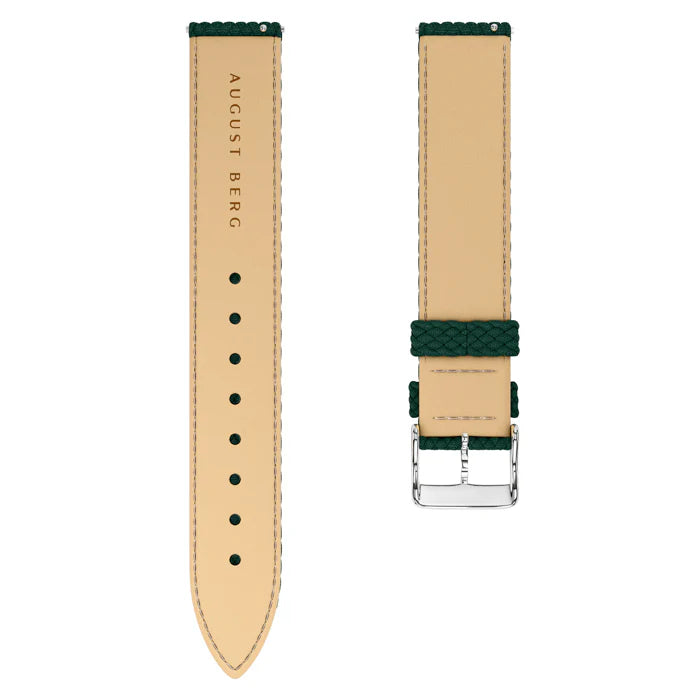 Green Perlon Silver Buckle Strap
