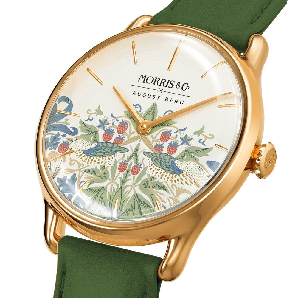 Simply Strawberry Thief Cochineal Green