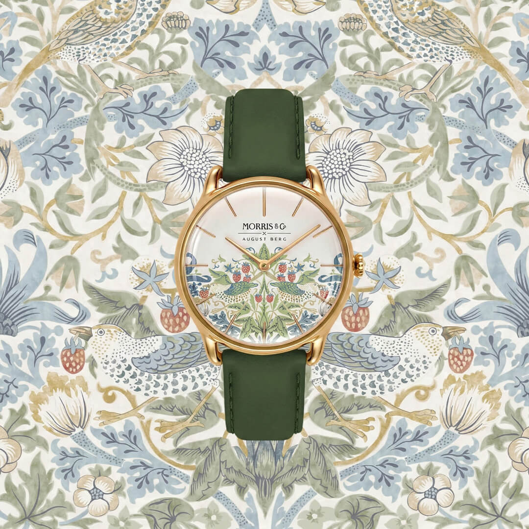 Simply Strawberry Thief Cochineal Green