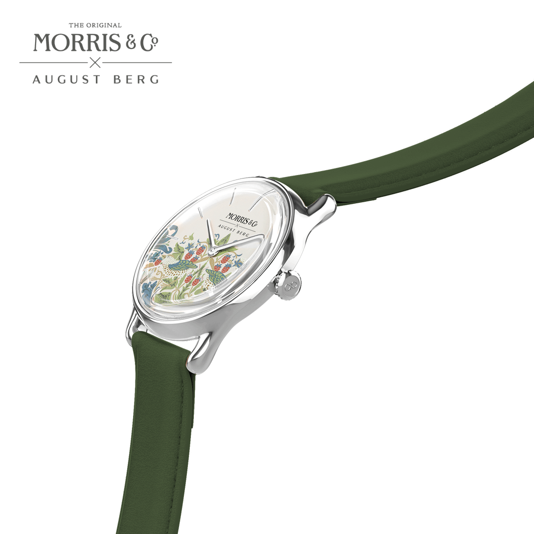 Simply Strawberry Thief Cochineal Green