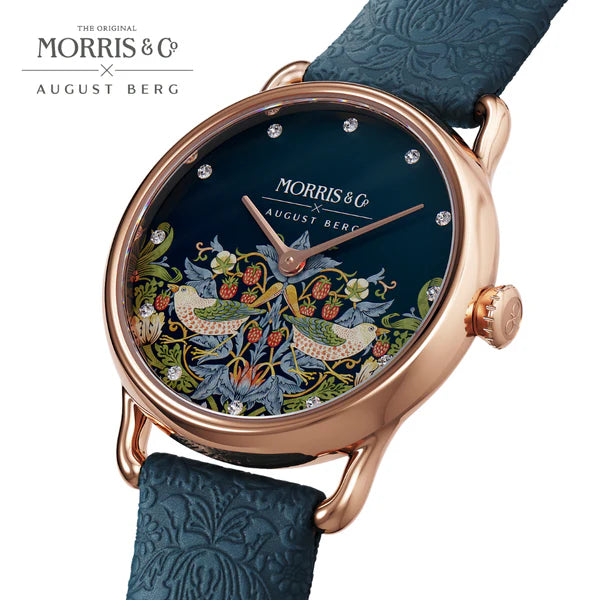 Petite Strawberry Thief  Indigo