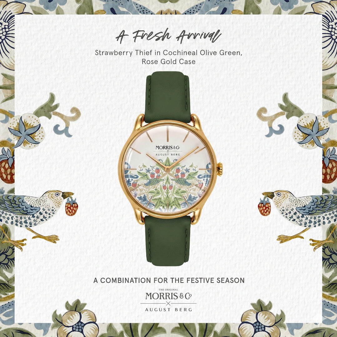 Simply Strawberry Thief Cochineal Green