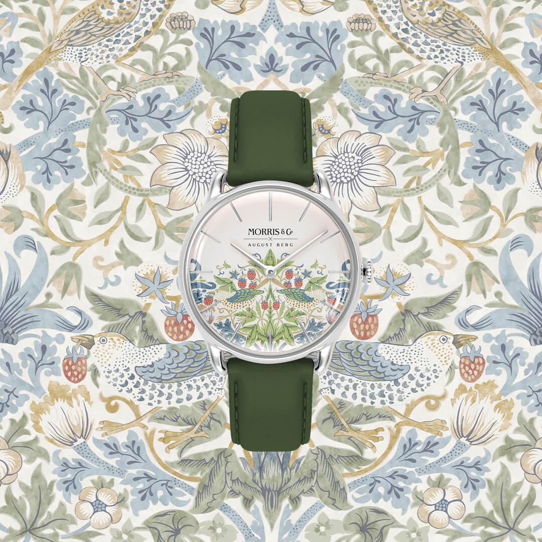 Simply Strawberry Thief Cochineal Green
